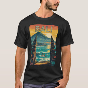 Camiseta Océano de playa de Bali Island Summer Retro