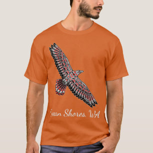 Camiseta Océano Haida, nativo americano de Raven