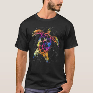 Camiseta Océano tribal hawaiano, tortuga marina maorí