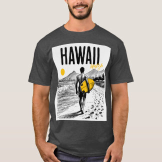 Camiseta Océano turístico de la playa de Sun Surf en Hawaii