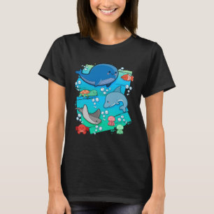 Camiseta Océanos Animales Mamíferos marinos Pescados Jellyf