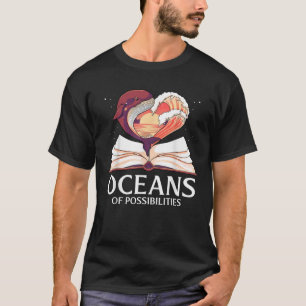 Camiseta Océanos De Posibilidades Bibliotecario De Lectura