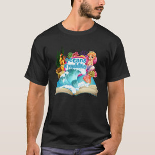 Camiseta Océanos De Posibilidades De La Sirena Verano Leer