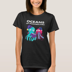 Camiseta Océanos De Posibilidades De Lectura De Animales Ma