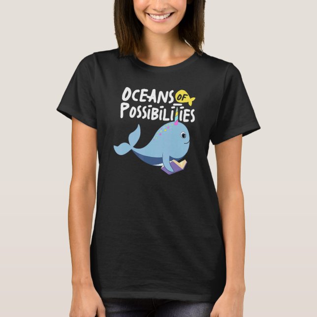 Camiseta Océanos De Posibilidades De Lectura De Animales Ma (Anverso)