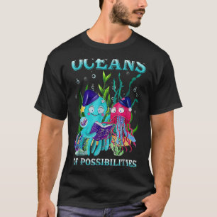 Camiseta Océanos De Posibilidades De Lectura De Animales Ma