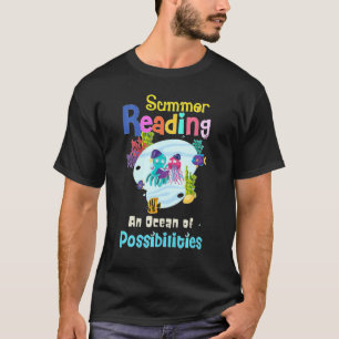Camiseta Océanos De Posibilidades De Lectura De Animales Ma
