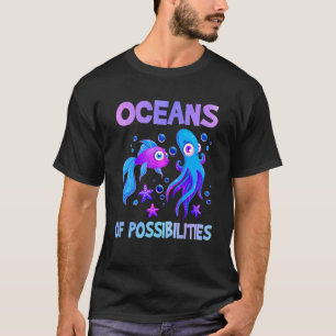 Camiseta Océanos De Posibilidades De Pescado Animal Mar Rea