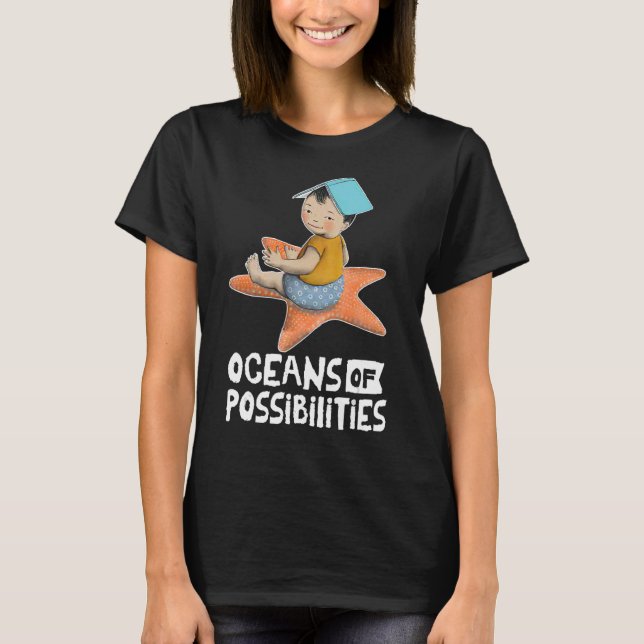 Camiseta Océanos De Posibilidades De Pescado Animal Mar Rea (Anverso)