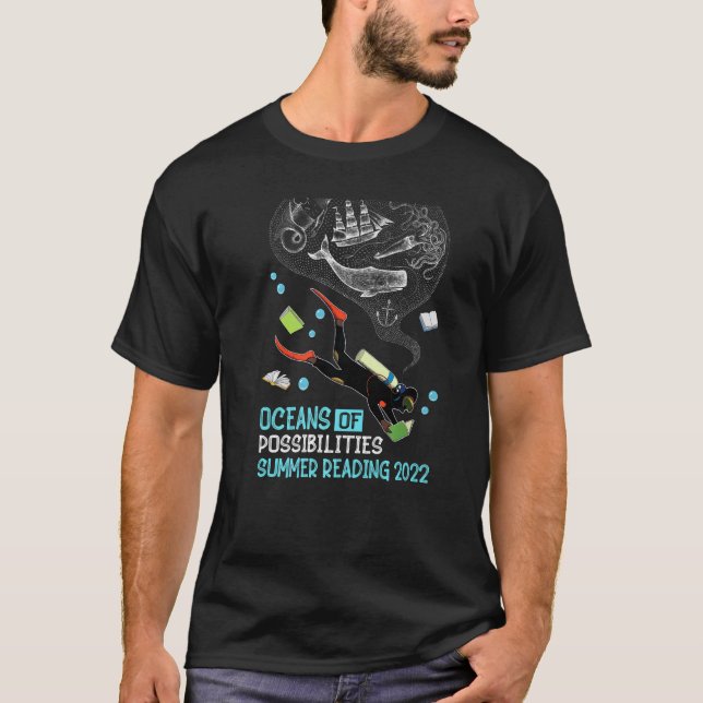 Camiseta Océanos De Posibilidades De Pescado Animal Mar Rea (Anverso)