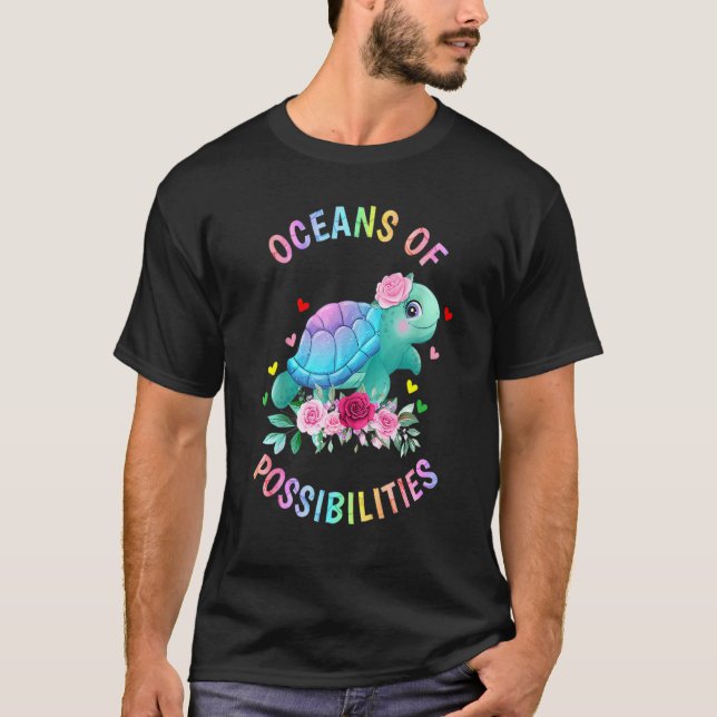 Camiseta Océanos De Posibilidades Leer Verano 22 Biblioteca (Anverso)