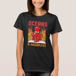 Camiseta Océanos De Posibilidades Leer Verano Bibliotecario