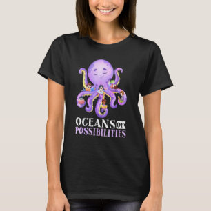 Camiseta Océanos De Posibilidades Leer Verano Bibliotecario