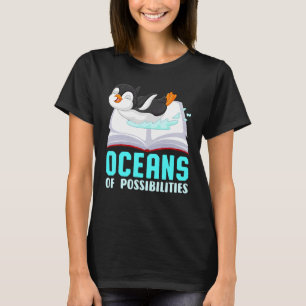 Camiseta Océanos De Posibilidades Penguín Verano Lectura 20