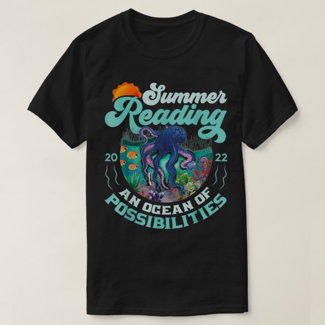 Camiseta Océanos de posibilidades Premio de lectura de vera (Diseño del anverso)