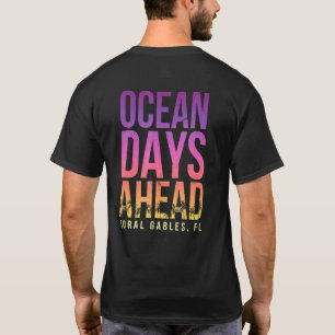 Camiseta Océanos por delante Coral Gables Beach Florida Bea