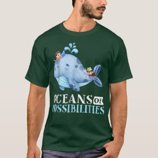 Camiseta Océanos Retro De Posibilidades Enseñanza De Lectur