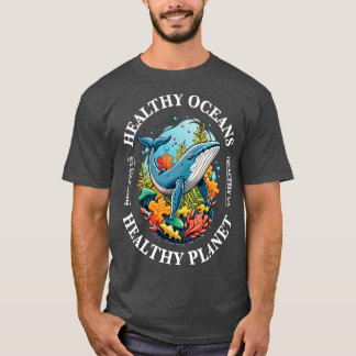Camiseta océanos sanos planeta sano 1