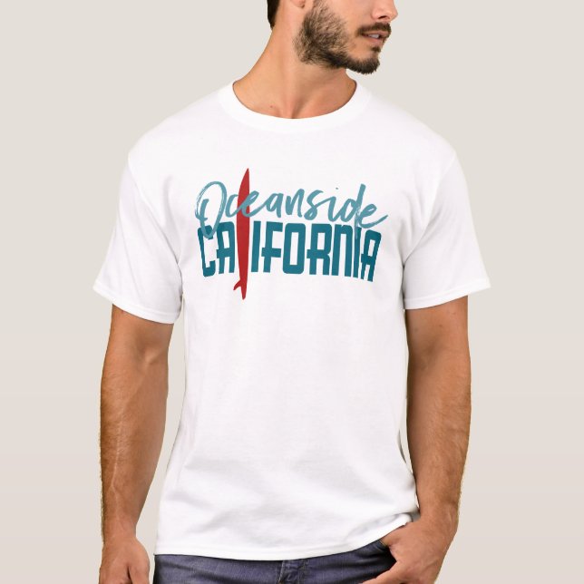 Camiseta Oceanside California - Surfboard (Anverso)