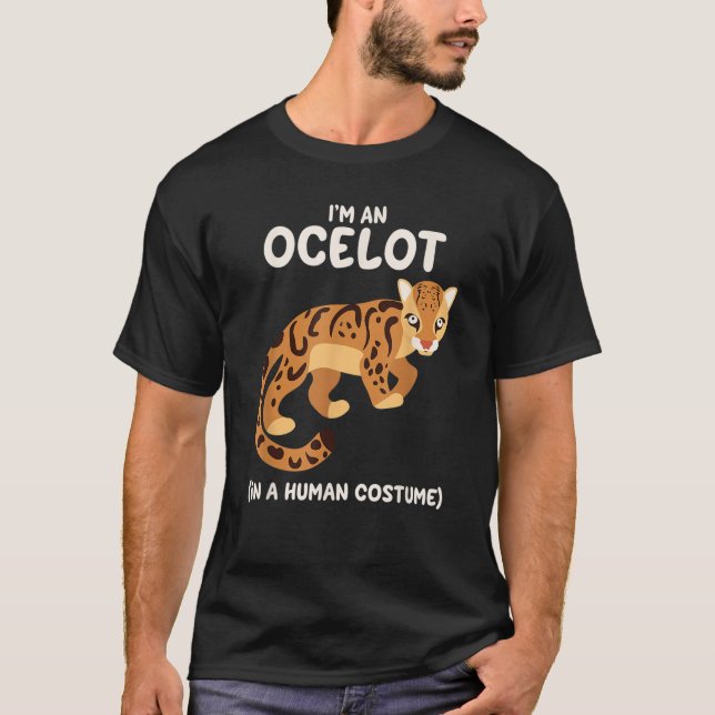 Camiseta Ocelot Costume Shirt Gracioso regalo lindo Hallowe (Anverso)