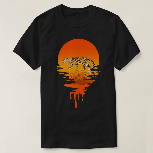 Camiseta Ocelot de estilo retro vintage (Diseño del anverso)