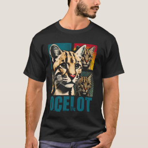 Camiseta Ocelot Pop Art - El gato salvaje de Ocelot Jaguar 