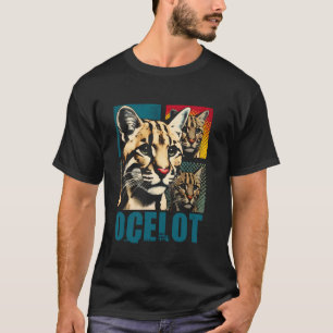 Camiseta Ocelot Pop Art - Ocelot Jaguar Gato Salvaje Lo