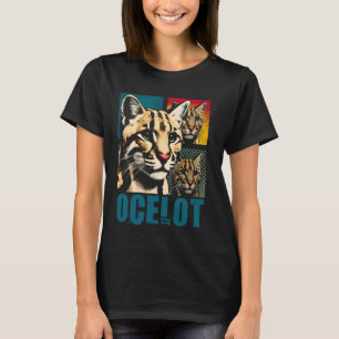 Camiseta Ocelot Pop Art - Ocelot Jaguar Gato Salvaje Lo