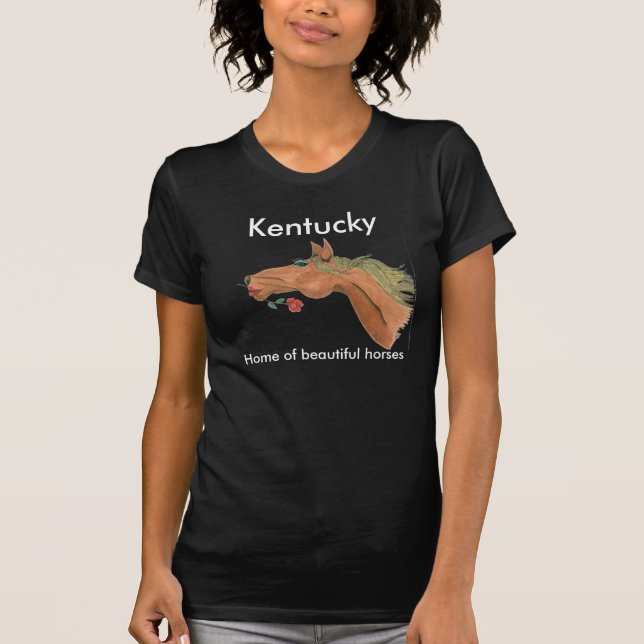 Camiseta OceTDS185, Kentucky, hogar de caballos hermosos (Anverso)
