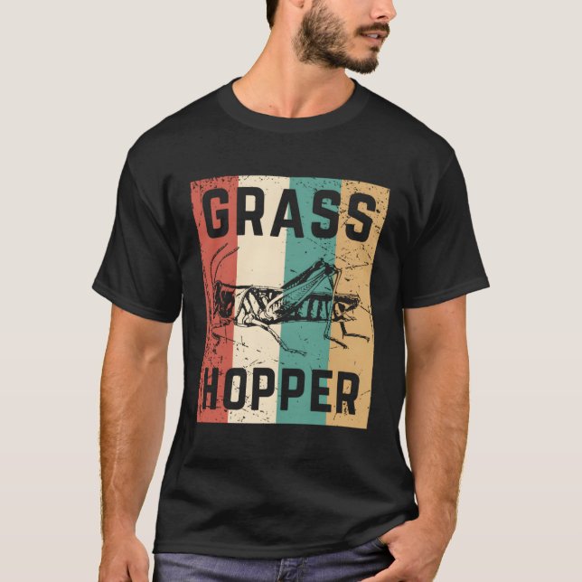 Camiseta Ochenta Grasshopper Retro Insect Bug (Anverso)