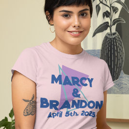 Camiseta Ochenta pasteles de las nuevas Bodas de olas de 