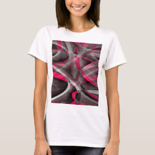 Camiseta Ochenta Rosa y Patrón Funky Gris
