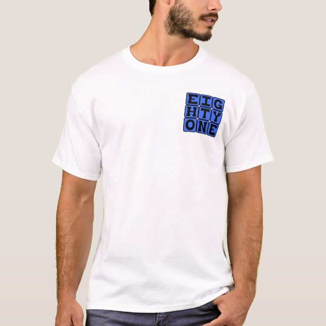 Camiseta Ochenta y Uno, Número 81 (Anverso)