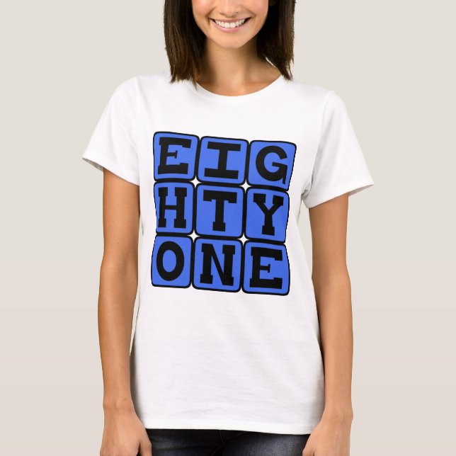 Camiseta Ochenta y uno, Número 81 (Anverso)