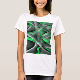 Camiseta Ochenteros Chic Suculento Verde y Gris Abstracto P