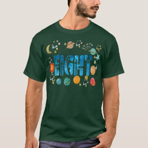Camiseta Ocho años de divertida astronomía 8 años cumpleaño