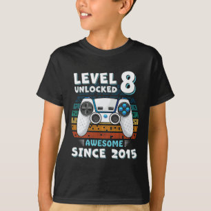 Camiseta Ocho años de niño de cumpleaños niño divertido jug