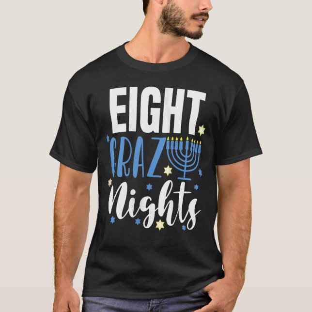 Camiseta Ocho Navidades Locos Hannukah Jewish Holid (Anverso)