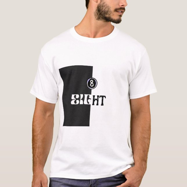 Camiseta Ocho números inspiraron a los hombres básicos T-Sh (Anverso)