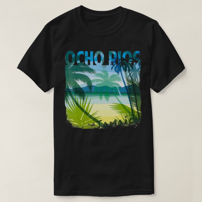 Camiseta Ocho Rios Jamaica Beach Summer Mating Family Pal (Diseño del anverso)