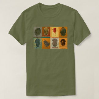 Camiseta Ocho trilobites fósiles