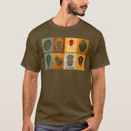 Camiseta Ocho trilobites fósiles