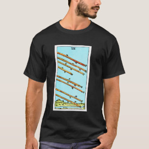 Camiseta Ocho Wands Vintage Tarot Card Rider Waite Dec Dec