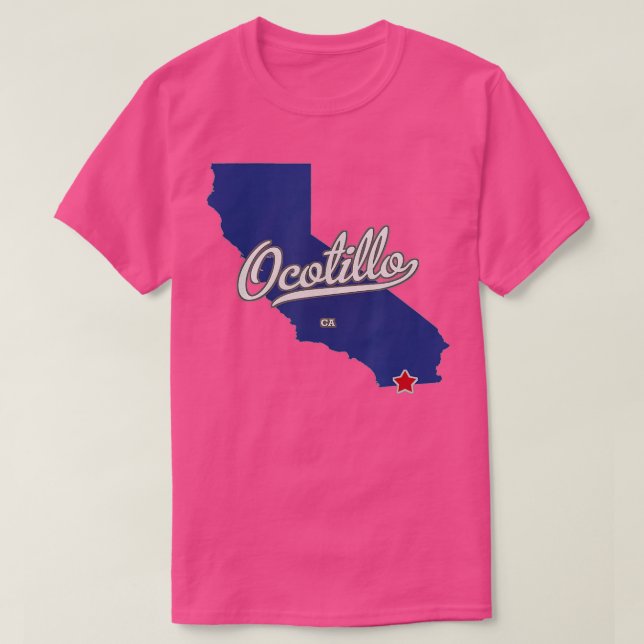 Camiseta Ocotillo California CA Map  (Diseño del anverso)