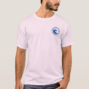 Camiseta Ocracoke Island Blue Ocean Wave Circle Diseño