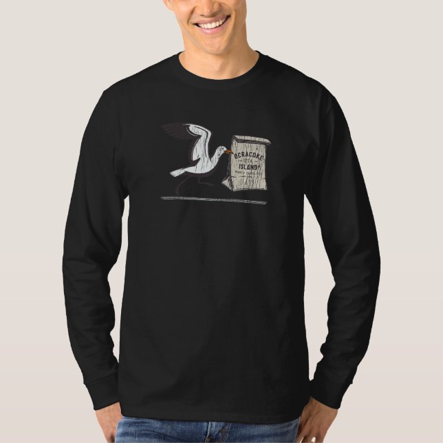 Camiseta Ocracoke Island NC Summertime Vacationing Seagull  (Anverso)