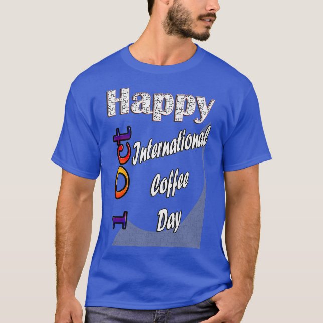 Camiseta Oct 1Día Internacional del Café Idea de regalo div (Anverso)