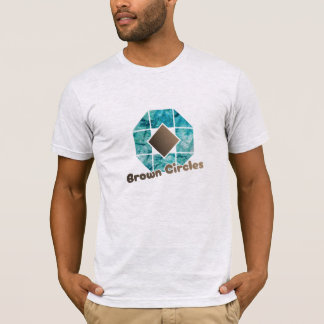 Camiseta Octagon abstracto con Plaza Marrón y Ci Opuesta