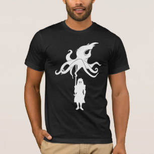 Camiseta OCTOBRELLA: BLANCO en serie del negro
