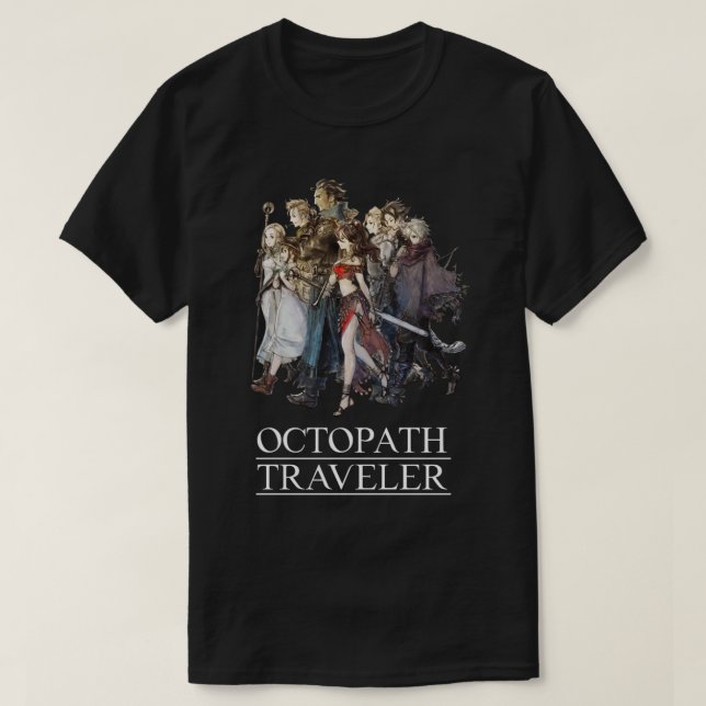 Camiseta Octopath Traveler®  Travelers Logo [w White Text]  (Diseño del anverso)